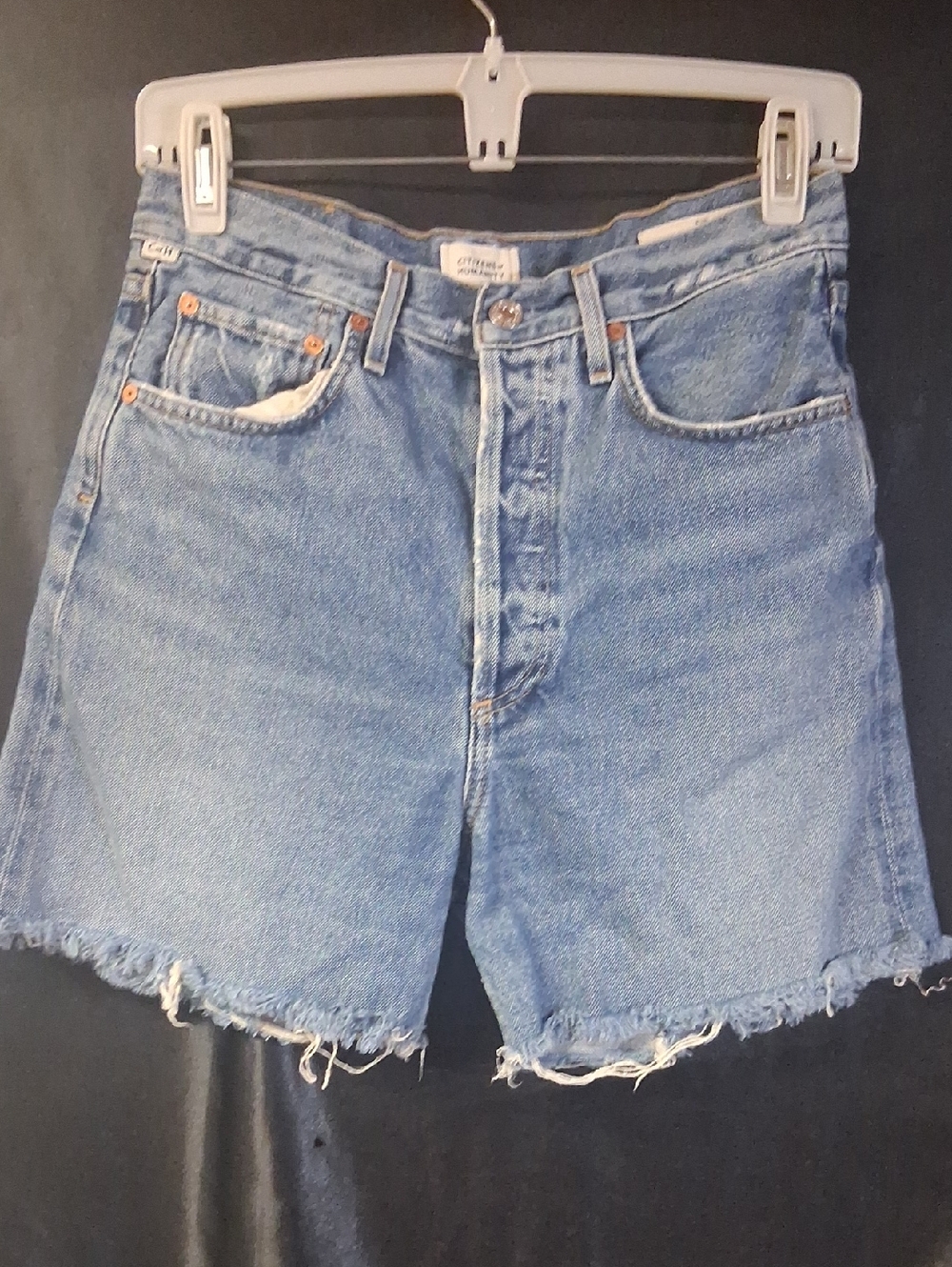 Citizens Of Humanity Classic High-Waist Cutoff Denim Shorts - Light Blue